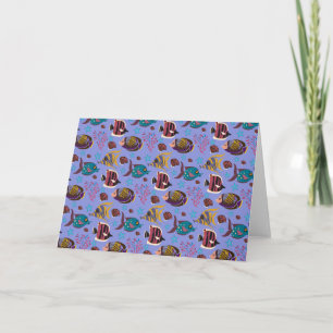 Aquatic animals pattern ocean underwater life 8 card