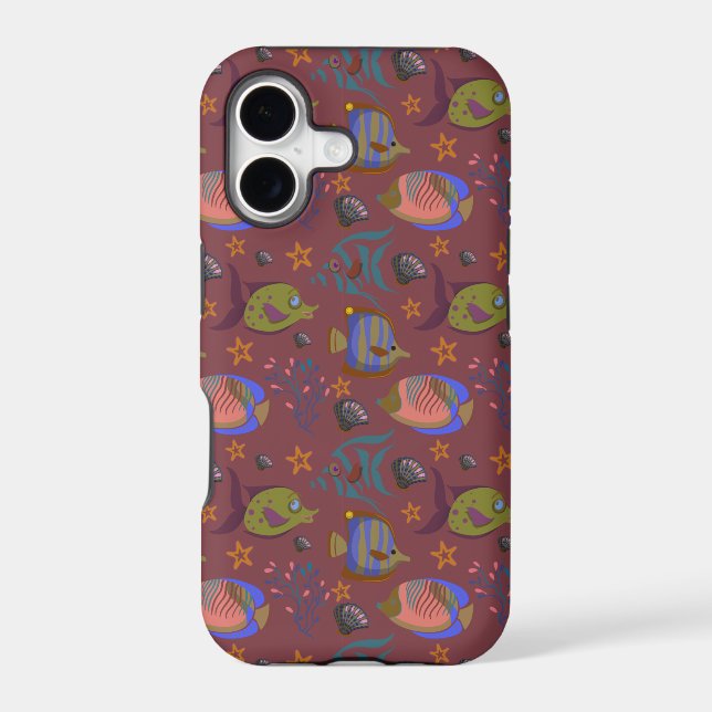 Aquatic animals pattern | ocean underwater life 9 (Back)