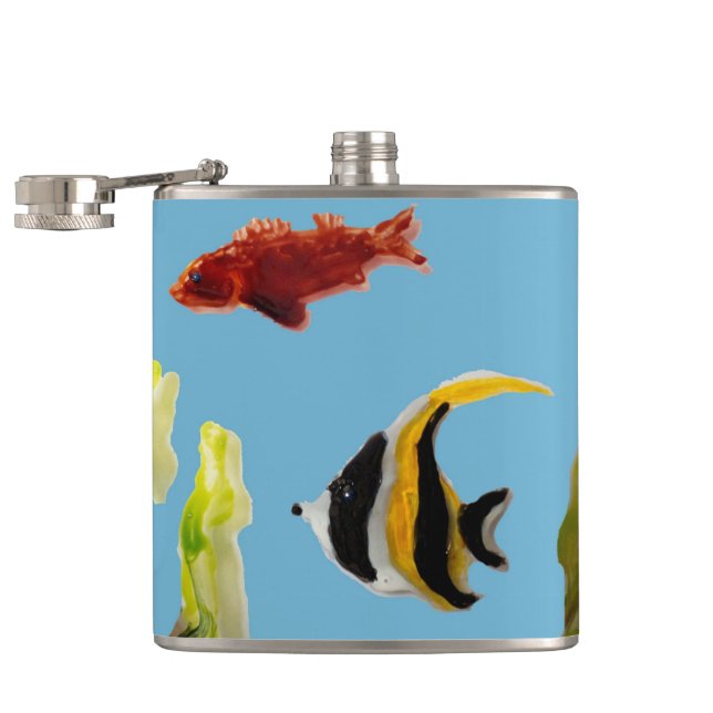Aquatic Art Fish Hip Flask (Opened)