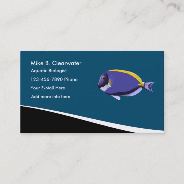 Aquatic Biologist Business Card (Front)