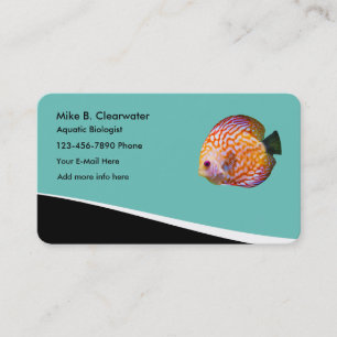 Aquatic Biologist Discus Fish Business Card