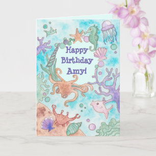 Aquatic Birthday Card