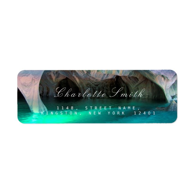 Aquatic Blue Ocean Return Address Labels (Front)