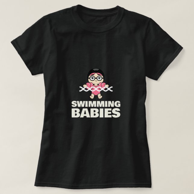 Aquatic Center Swimming Lesson Infant Swimming T-Shirt (Design Front)