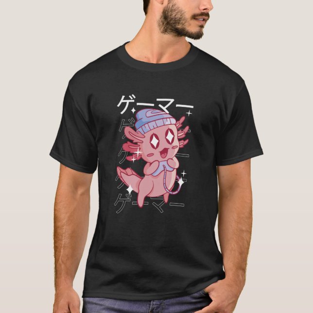 Aquatic Creature Gaming Japanese Kawaii Cute Funny T-Shirt (Front)