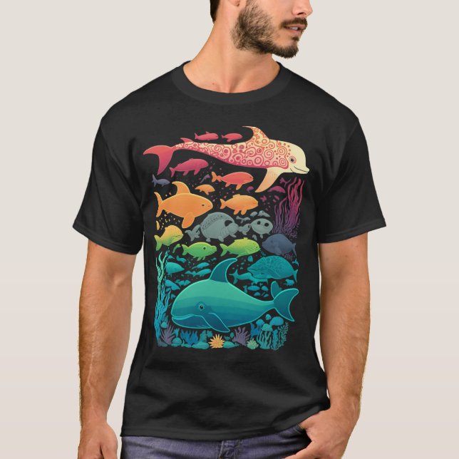 Aquatic Creatures T-Shirt (Front)