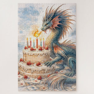 Aquatic Dragon Birthday Jigsaw Puzzle
