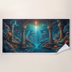 Aquatic Dreamscapes: Otherworldly Beach Towel