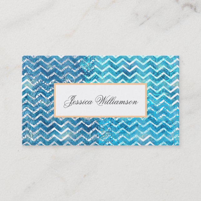 Aquatic Fantasy Florida Chic Business Card (Front)