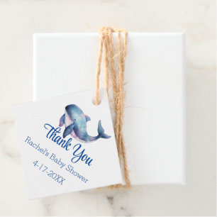 Aquatic Friends Baby Shower Thank You Favour Tags