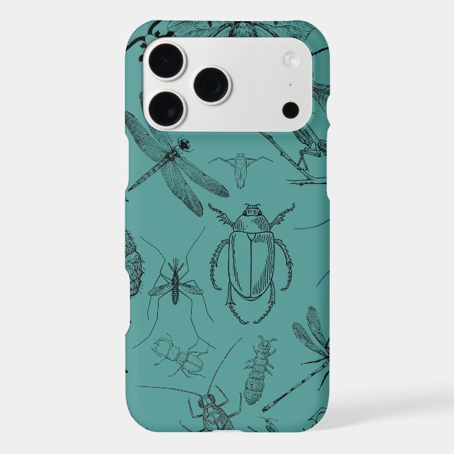 Aquatic Insects Macroinvertebrates Pattern Art (Back)