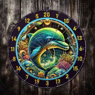 Aquatic Joy Dolphin Dartboard Set