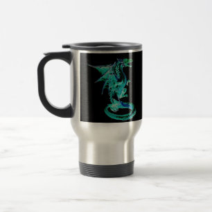 Aquatic Leviathan Dragon Fantasy Beast Insulated Travel Mug