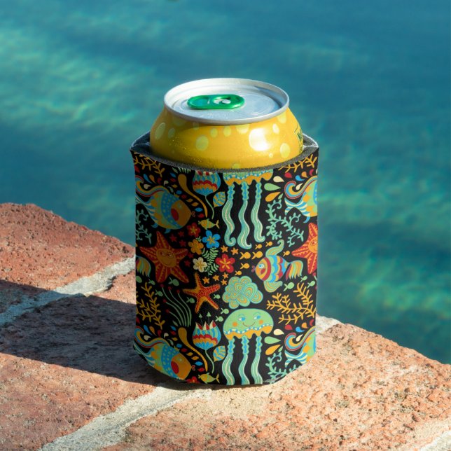 Aquatic Life Cartoon Style Can Cooler (In Situ Pool)