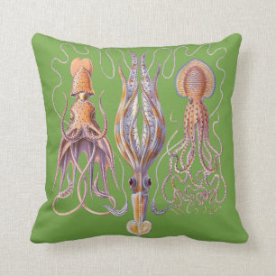 Aquatic Life Haeckel Octopus Cushions