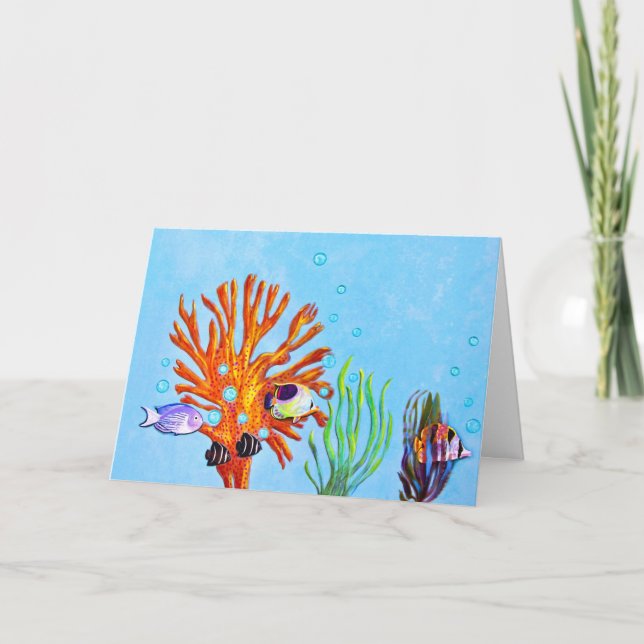 Aquatic Life Thank You Card (Front)