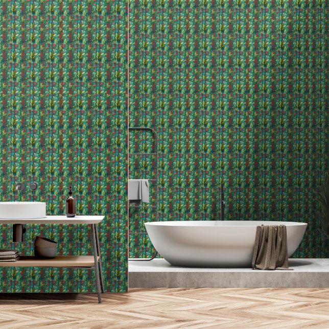 Aquatic plants wallpaper (Bathroom)