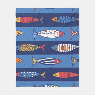 Aquatic Playtime: Kids' Fish Fantasy Fleece Blanket