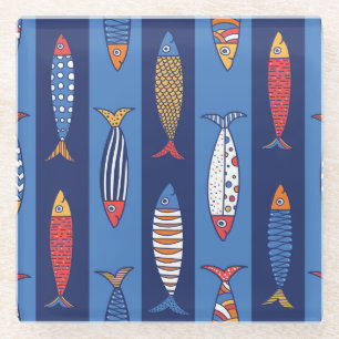 Aquatic Playtime: Kids' Fish Fantasy Glass Coaster