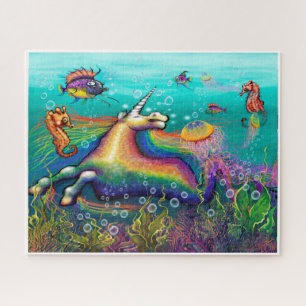 Aquatic Rainbow Unicorn Jigsaw Puzzle
