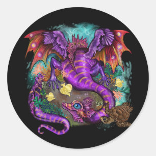 Aquatic Sea Dragon Classic Round Sticker