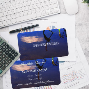 Aquatic Silhouette Cloud Business Card