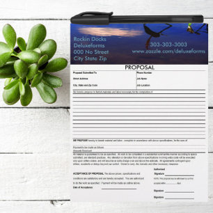 Aquatic Silhouette Cloud Proposal Personalised Letterhead