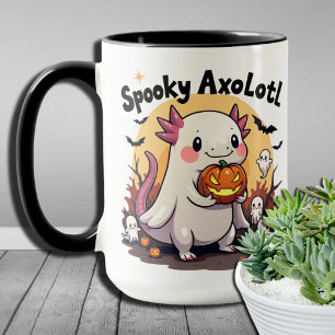 Aquatic Spooks Halloween Axolotl Cute Skeleton Mug