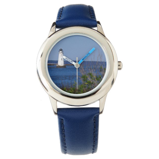 Aquatic Theme Watch - Lighthouse with Blue Band (Front)