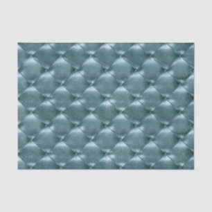 Aquatic Tiffany Blue Metallic Tufted Leather Teal Tissue Paper
