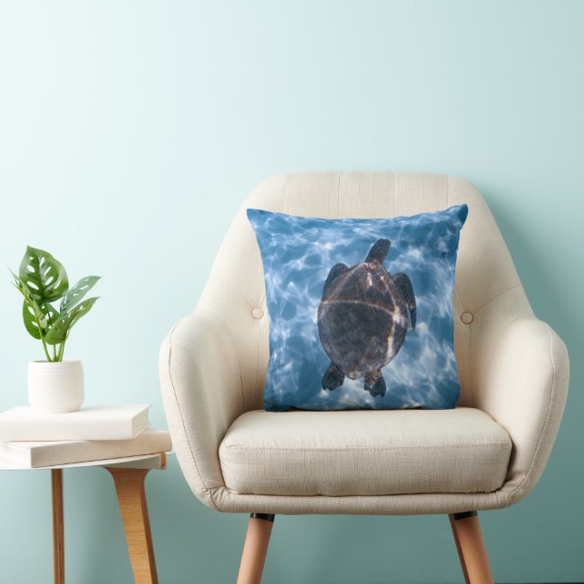 Aquatic turtle throw pillow (Chair)