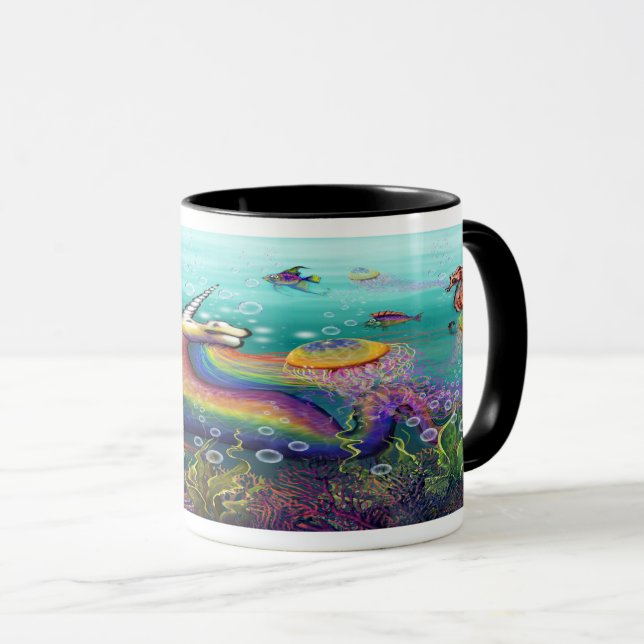 Aquatic Unicorn Mug (Front Right)