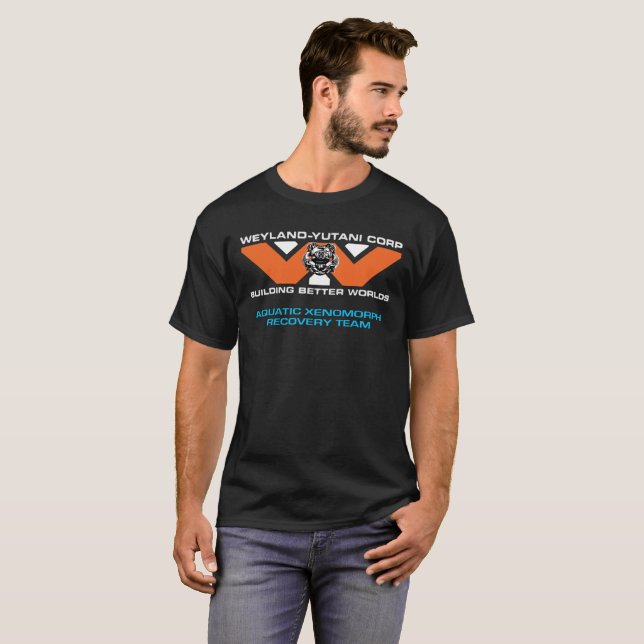 Aquatic xenomorph recovery team T-Shirt (Front Full)