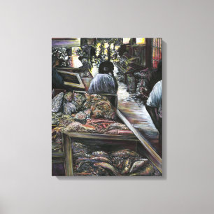 Aquatic, yet kissed with Desert Wind, Jerusalem Canvas Print