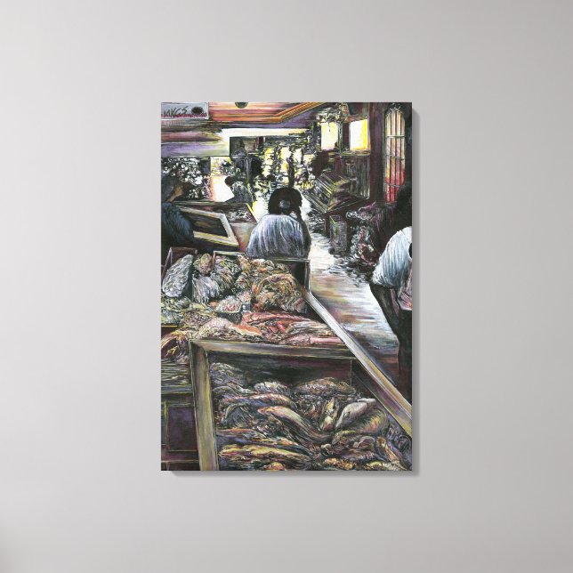 Aquatic Yet Kissed With Desert Wind Jerusalem Canvas Print (Front)