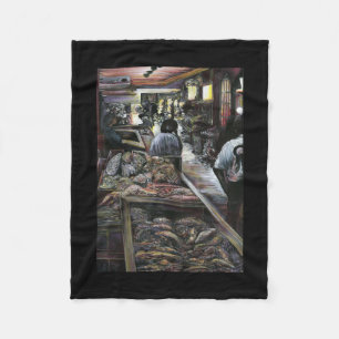 Aquatic, yet kissed with Desert Wind, Jerusalem Fleece Blanket