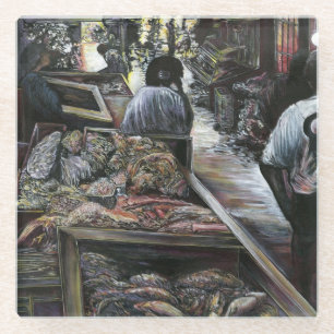 Aquatic, yet kissed with Desert Wind, Jerusalem Glass Coaster