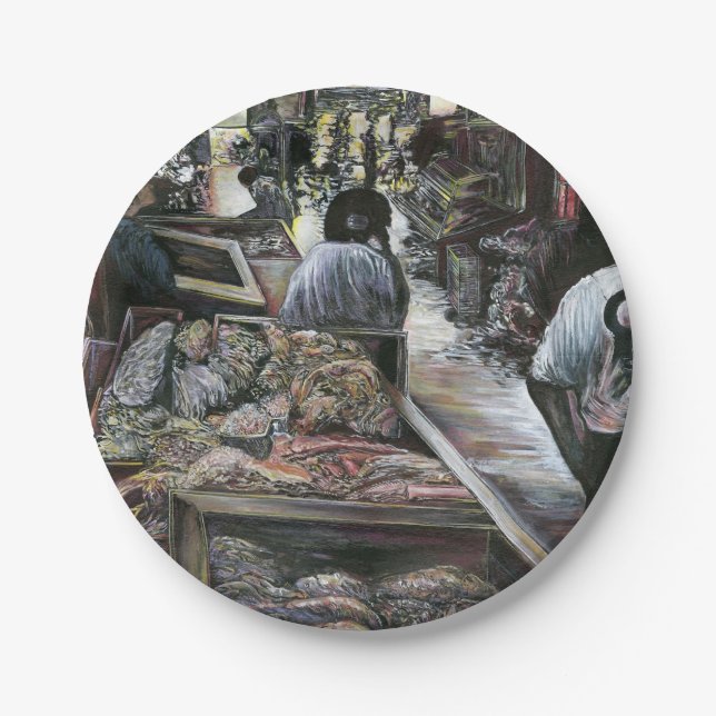 Aquatic, yet kissed with Desert Wind, Jerusalem Paper Plate (Front)