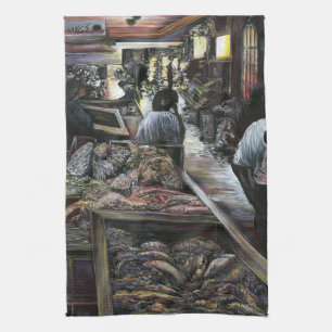 Aquatic, Yet kissed with Desert Wind, Jerusalem Tea Towel