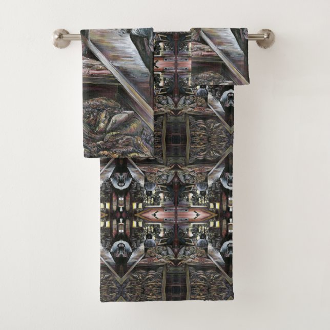 Aquatic, Yet kissed with the Desert Wind Bath Towel Set (Insitu)