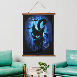 Aquaticat - Surreal Cat in Deep Ocean Fantasy Hanging Tapestry
