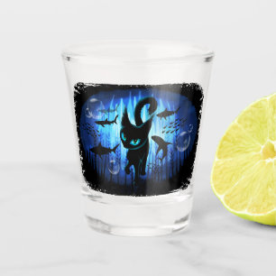 Aquaticat - Surreal Cat in Deep Ocean Fantasy Shot Glass