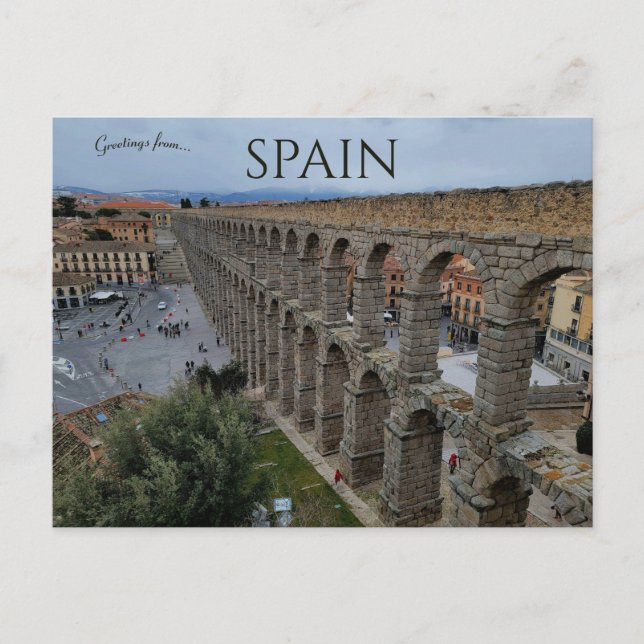 Aqueduct of Segovia in Old City Segovia Spain Postcard (Front)