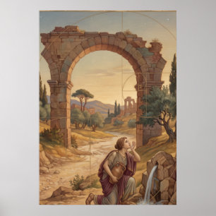 Aqueduct of the Kneeling Pilgrim Poster