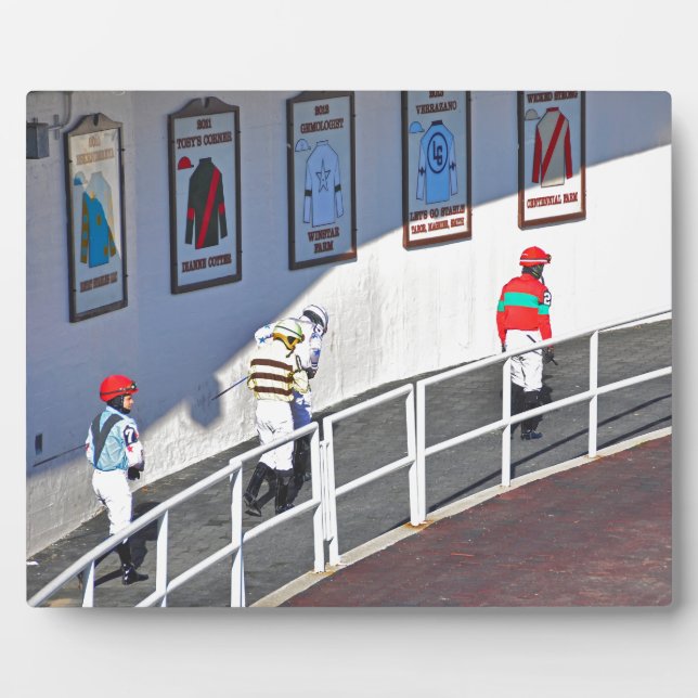 Aqueduct's Top Jockeys heading to the Paddock Plaque (Front)