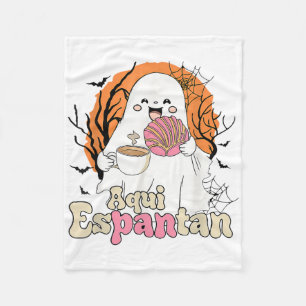 Aqui Espantan Pantasmas Ghost Conchas Halloween Me Fleece Blanket