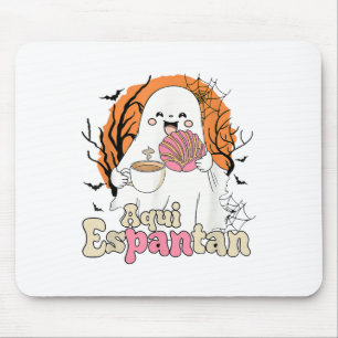 Aqui Espantan Pantasmas Ghost Conchas Halloween Me Mouse Mat