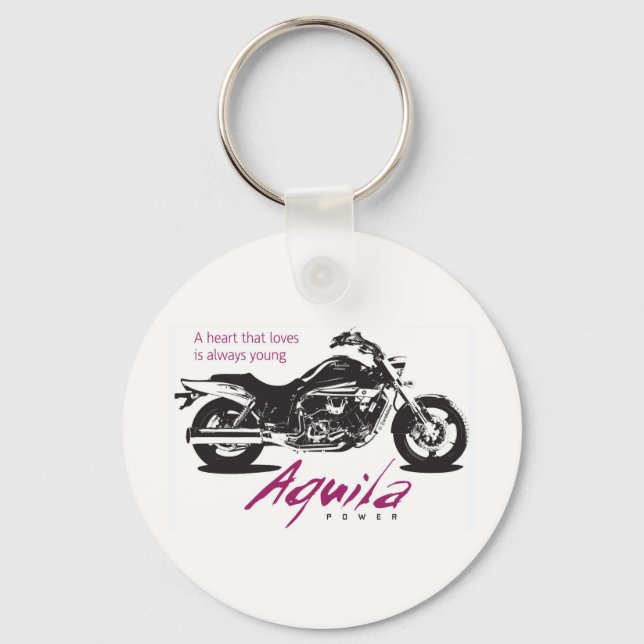 Aquila Yound at Heart Key Ring (Front)