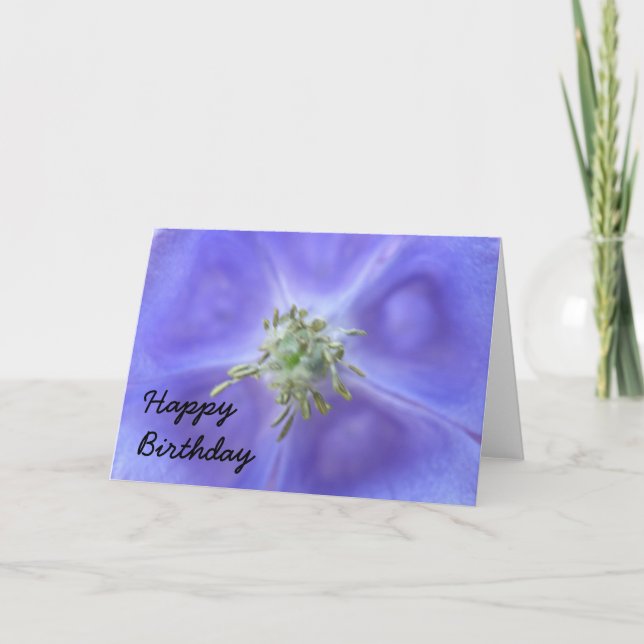 Aquilegia Flower Birthday Card (Front)