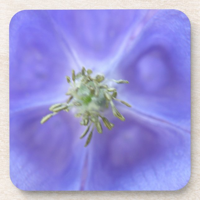 Aquilegia Flower Cork Coaster (Front)